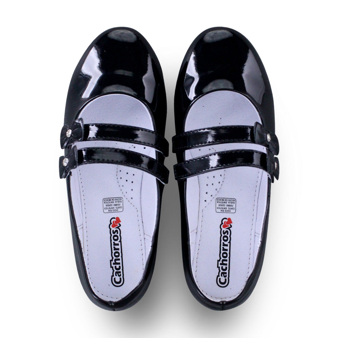 Zapato Escolar Niña 3840  Charol Negro