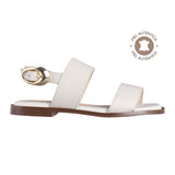 Sandalia mujer 4551 piel beige con hebilla