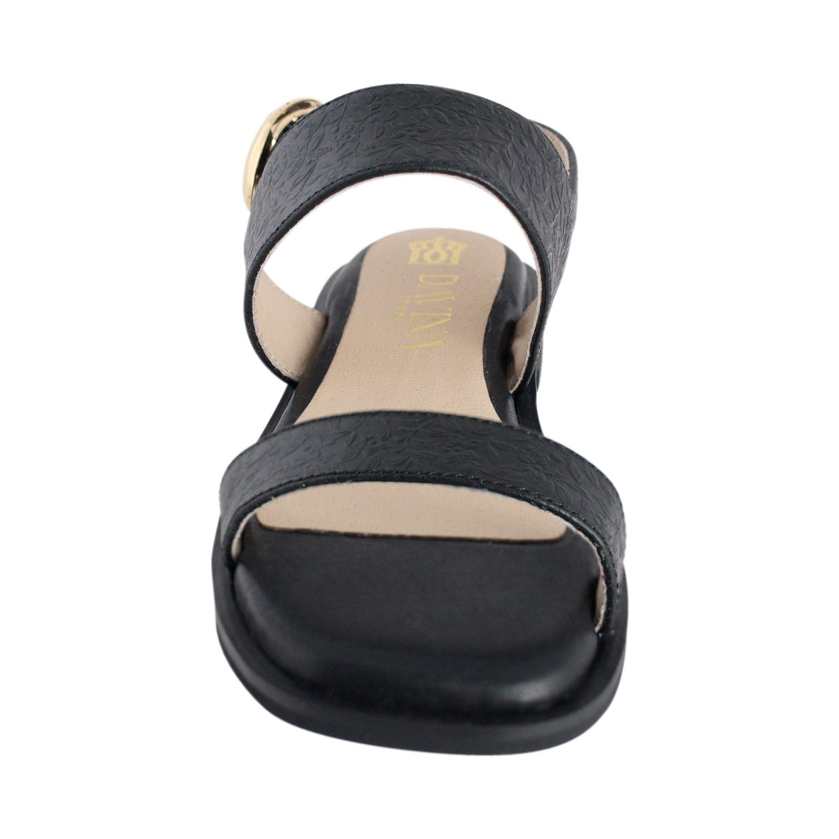 Sandalia Mujer 4552 Piel Lirio Negro con Hebilla