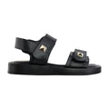 Sandalia de Mujer 4825 Davina Color Negro Doble Velcro con Estoperoles
