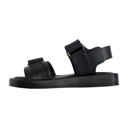 Sandalia de Mujer 4825 Davina Color Negro Doble Velcro con Estoperoles