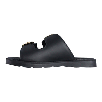 Sandalia Mujer 4865 Negro con doble Hebilla