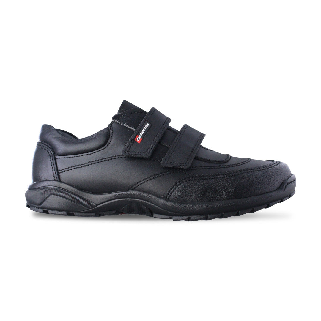 Zapato Escolar Niño 50070 Piel Negro Doble Velcro
