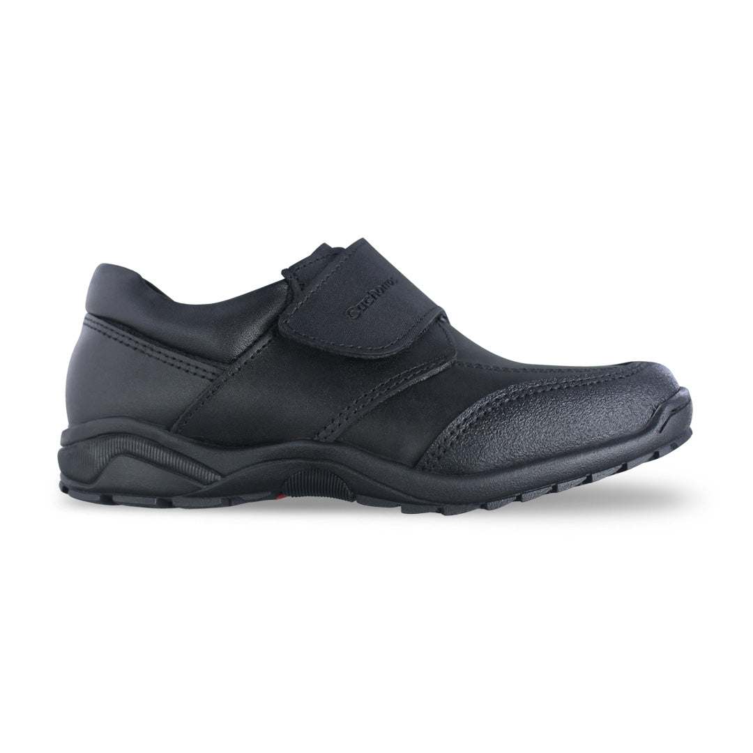 Zapato Escolar Niño 50085 Piel Negra con Velcro