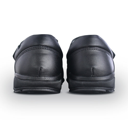 Zapato Escolar Niño 50085 Piel Negra con Velcro