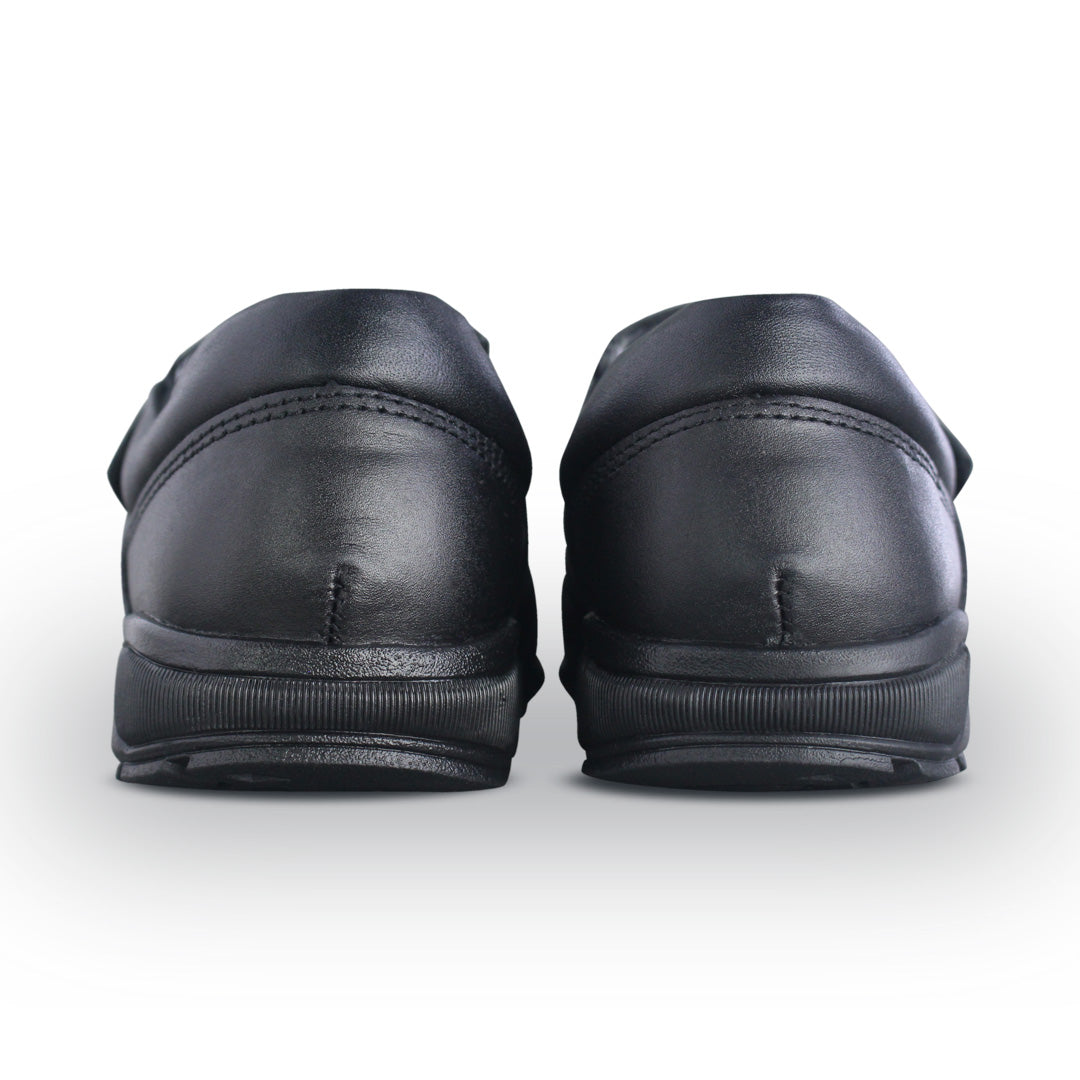 Zapato Escolar Niño 50085 Piel Negra con Velcro