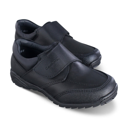 Zapato Escolar Niño 50085 Piel Negra con Velcro