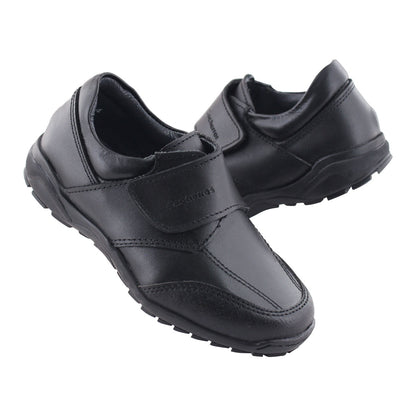 Zapato Escolar Niño 50085 Piel Negra con Velcro