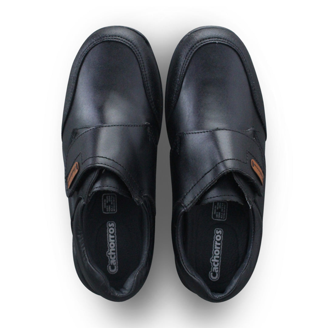 Zapato escolar Niño 50088 Piel Negro con Velcro