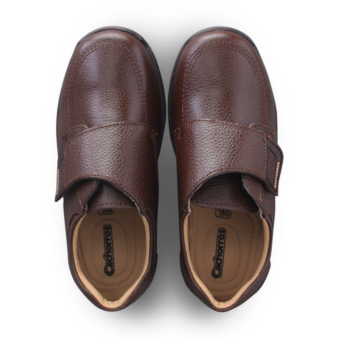 Zapato Escolar Niño 50110 Piel Café
