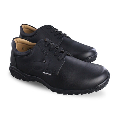 Zapato Escolar Niño 5030 Piel Negra Agujetas