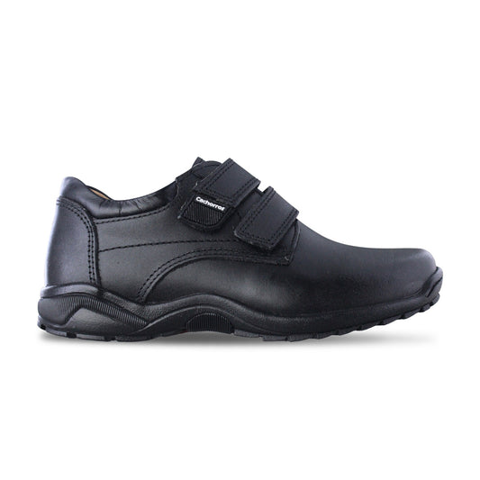 Zapato Escolar Niño 5071 Piel Negro Doble Velcro