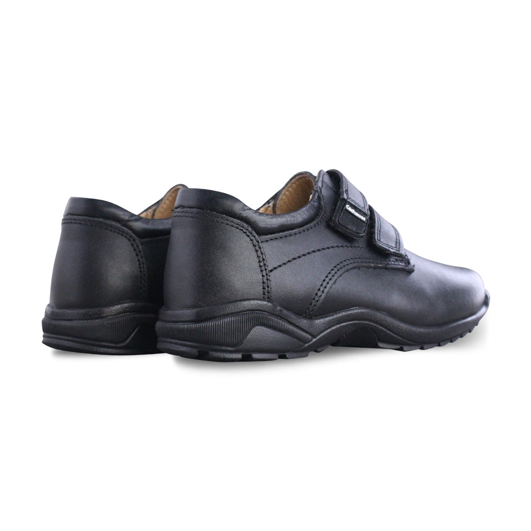 Zapato Escolar Niño 5071 Piel Negro Doble Velcro
