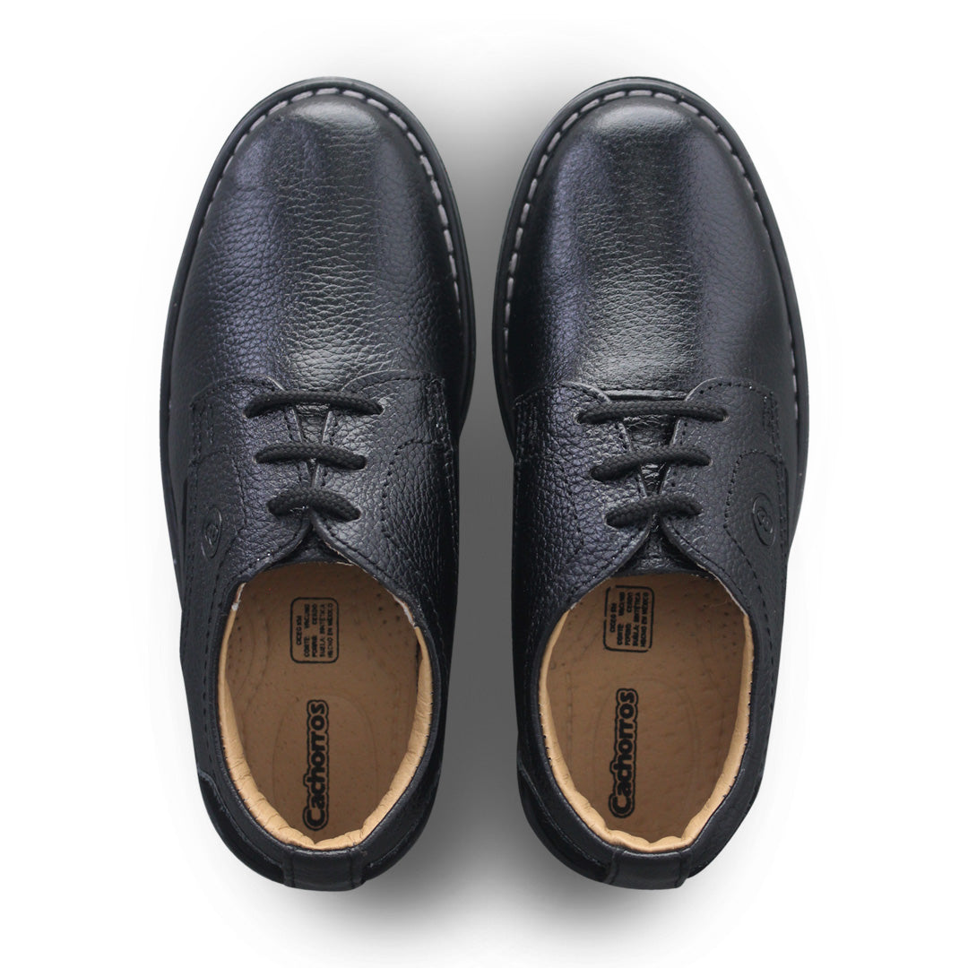 Zapato escolar niño 5541 piel negro - vista 5