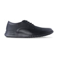 Zapato Escolar 5576 Piel Negro con Cintas