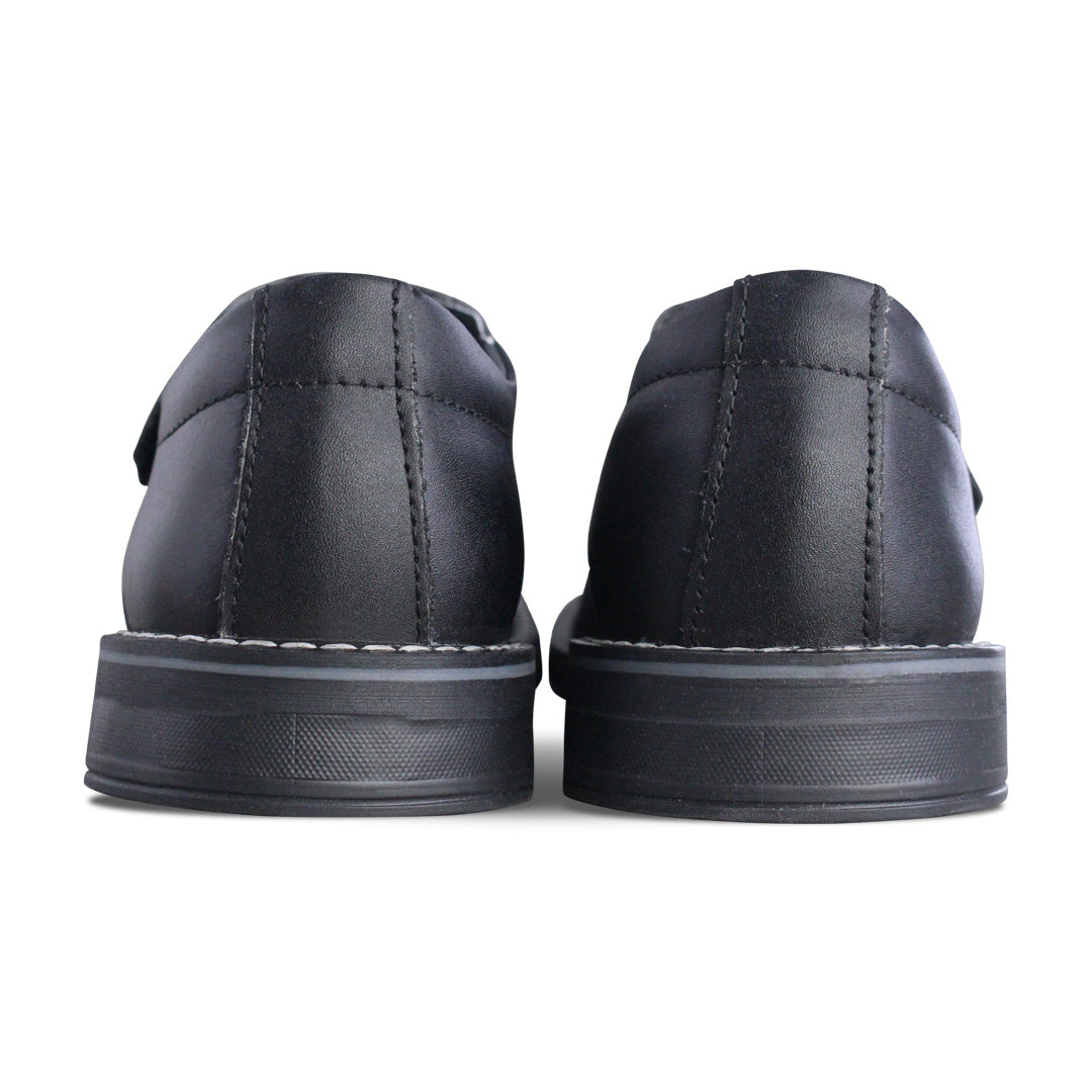 Zapato Escolar Niño 5580 Piel Negra con Velcro