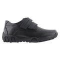 Zapato Escolar Niño 5706 Piel Negro doble Velcro
