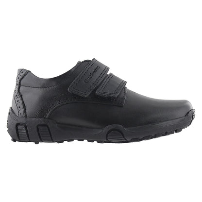 Zapato Escolar Niño 5706 Piel Negro doble Velcro