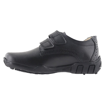 Zapato Escolar Niño 5706 Piel Negro doble Velcro
