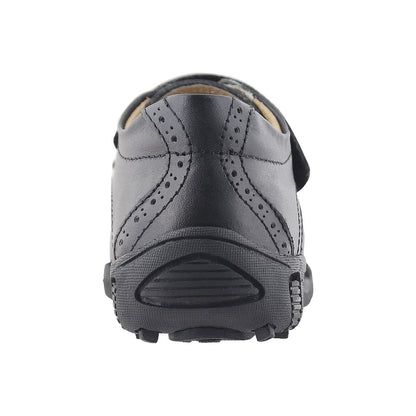 Zapato Escolar Niño 5706 Piel Negro doble Velcro