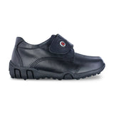 Zapato escolar niño 5711 piel negro con velcro