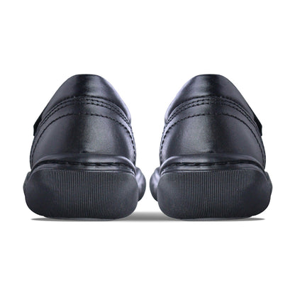Zapato Escolar Niño 5825 Piel Negro Doble Velcro