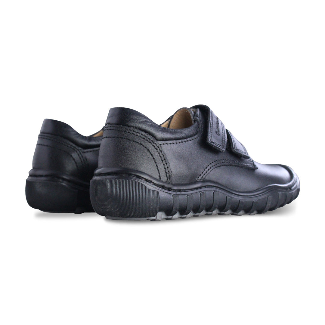 Zapato Escolar Niño 5825 Piel Negro Doble Velcro