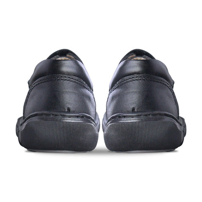 Zapato Escolar Niño 5826 Piel Negra doble Velcro