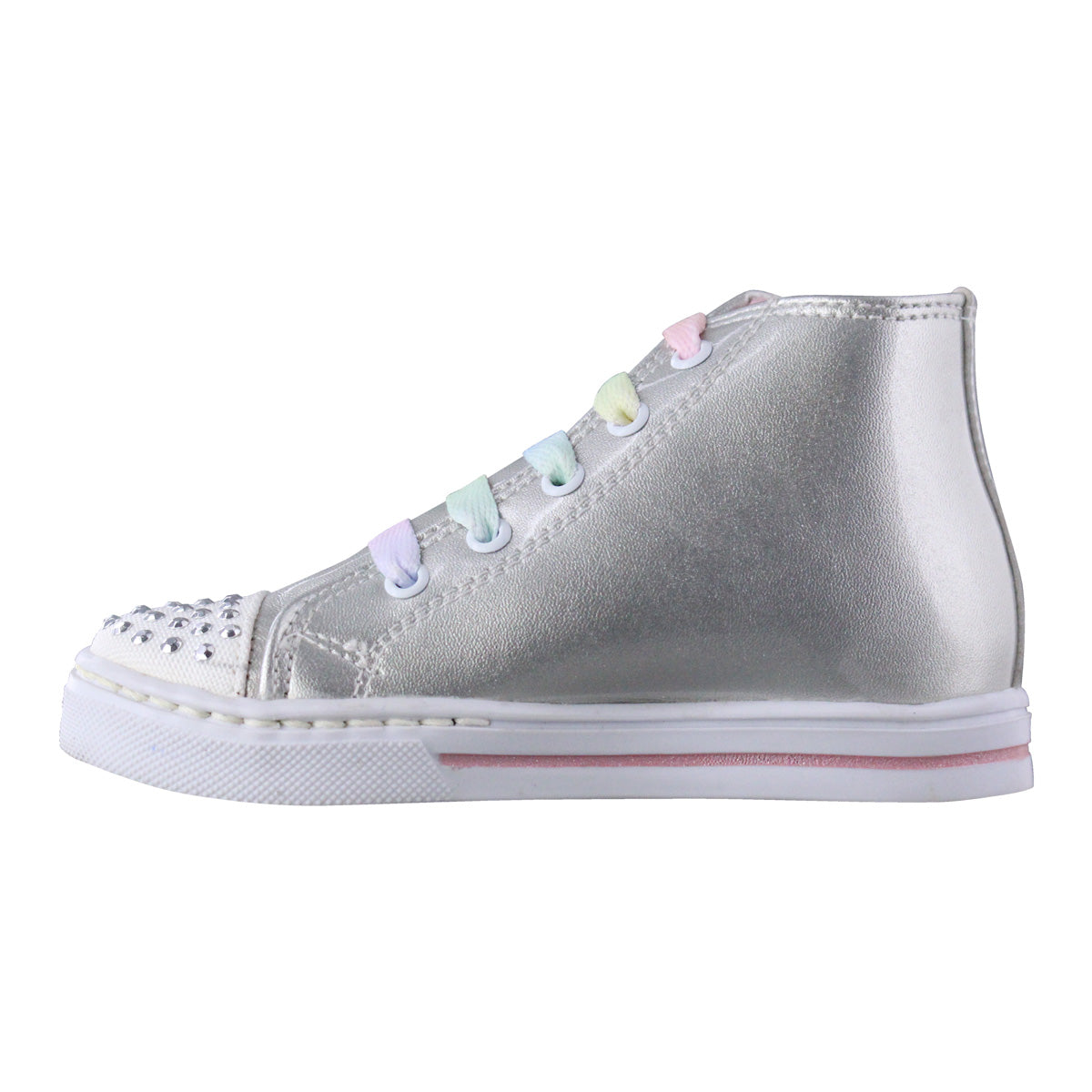Tenis Niña 601 Plata con Estrellas