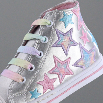 Tenis Niña 601 Plata con Estrellas