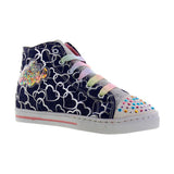 Tenis niña 602 azul con corazones