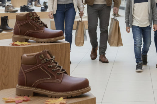Botín Niño 60311 Piel Café Con Agujetas