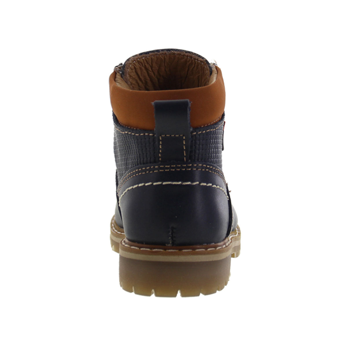 Bota Niño 60376 Piel Azul Marino con Agujetas