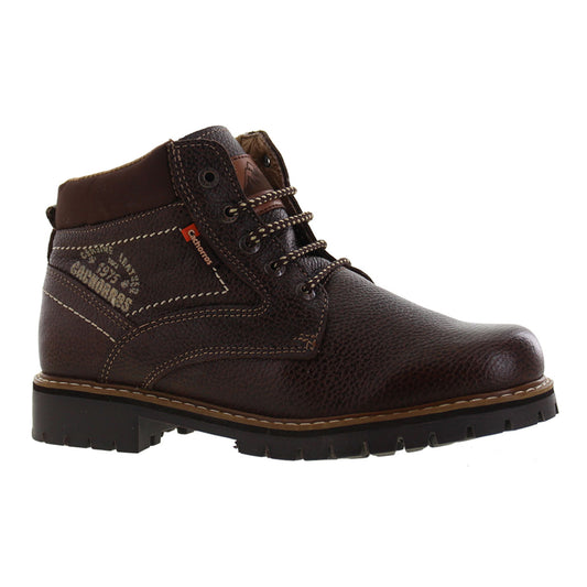 Bota Niño  60377 Piel Café con Agujetas