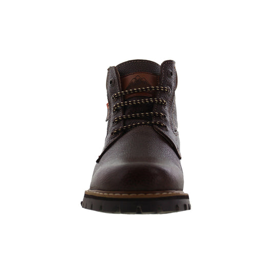 Bota Niño 60377 Piel Café con Agujetas