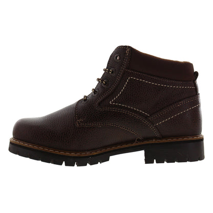 Bota Niño 60377 Piel Café con Agujetas