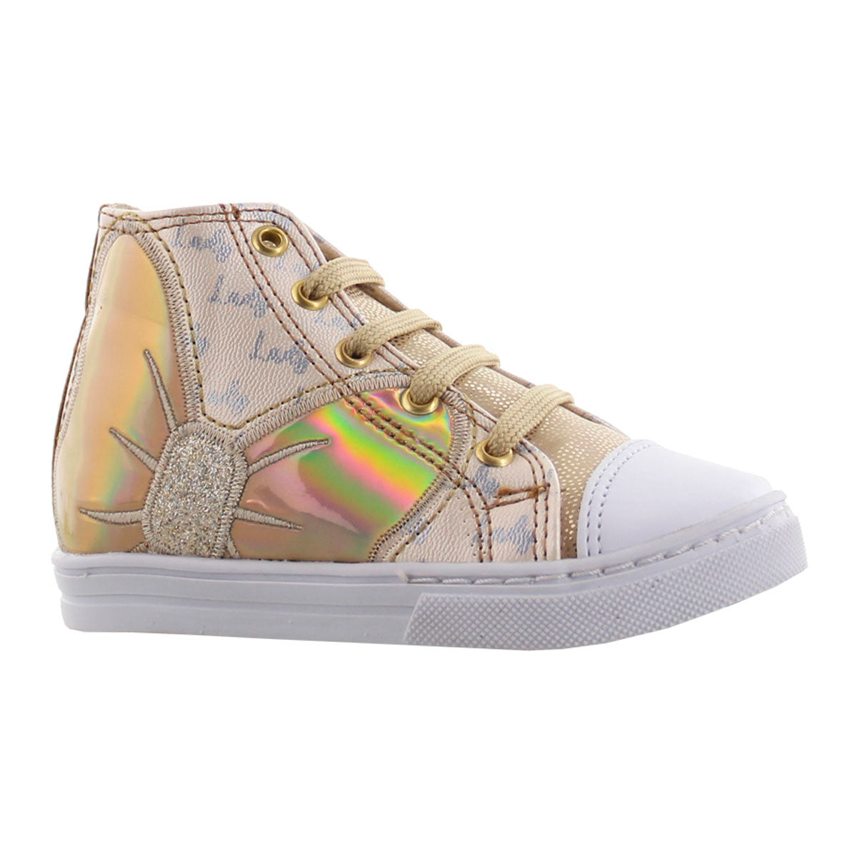 Tenis Niña 604 Dorado con Moño y Cintas