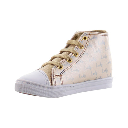 Tenis Niña 604 Dorado con Moño y Cintas