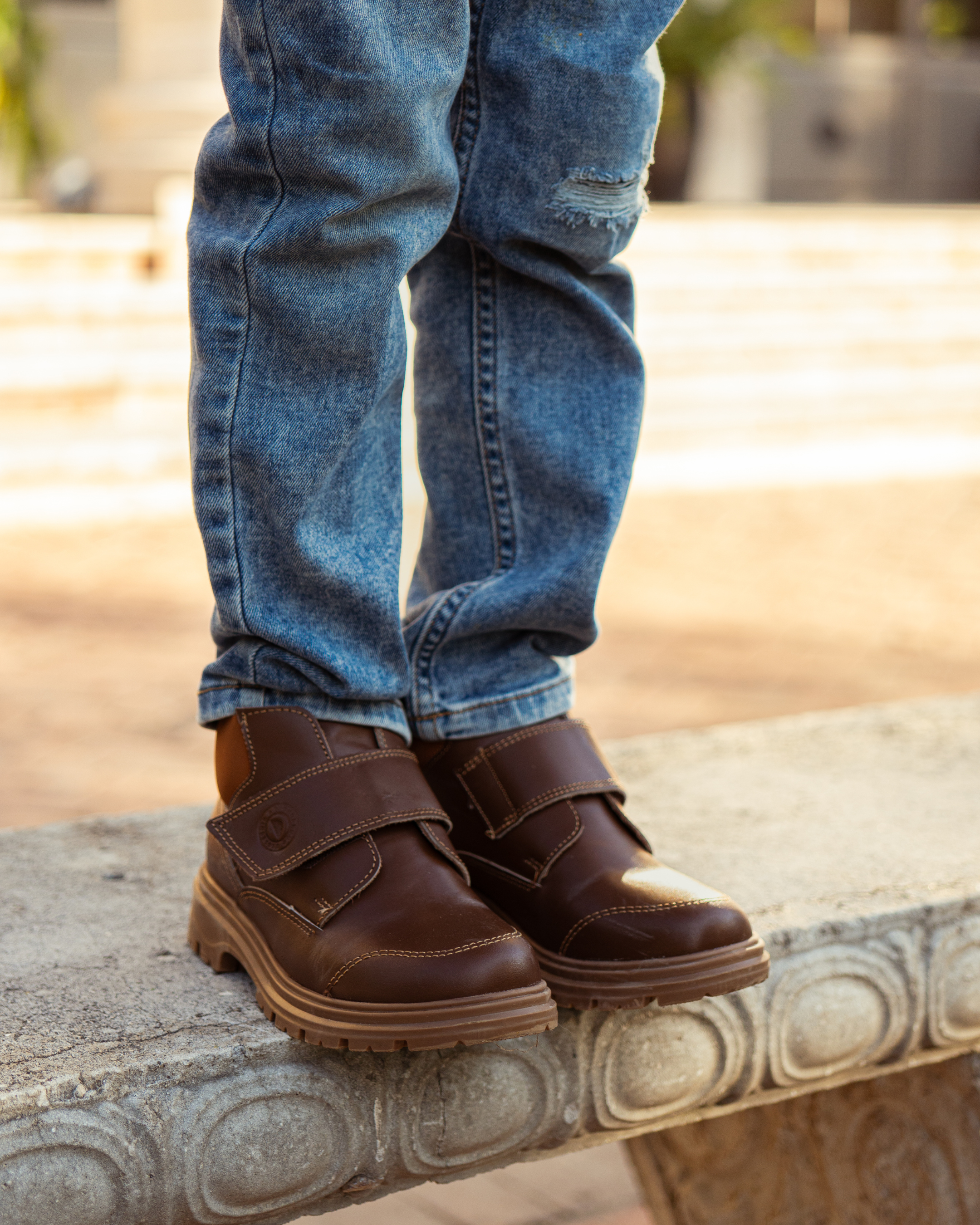 Bota Niño 6130 Piel Café