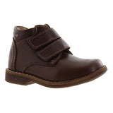 Botín niño 6140 piel café doble velcro