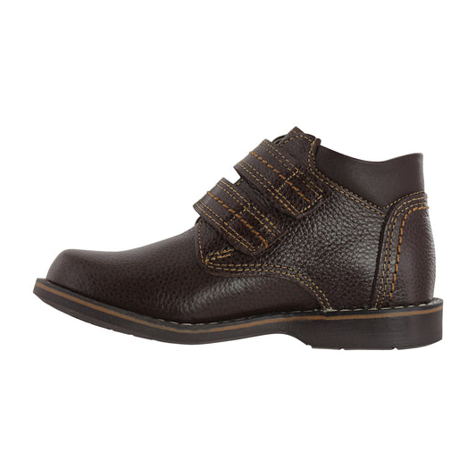Bota Niño 6141 Piel Café Doble Velcro