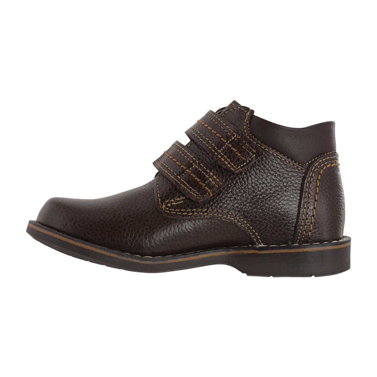 Bota Niño 6141 Piel Café Doble Velcro