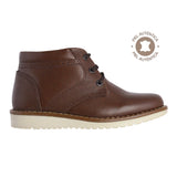 Bota niño 6172 piel café con cintas