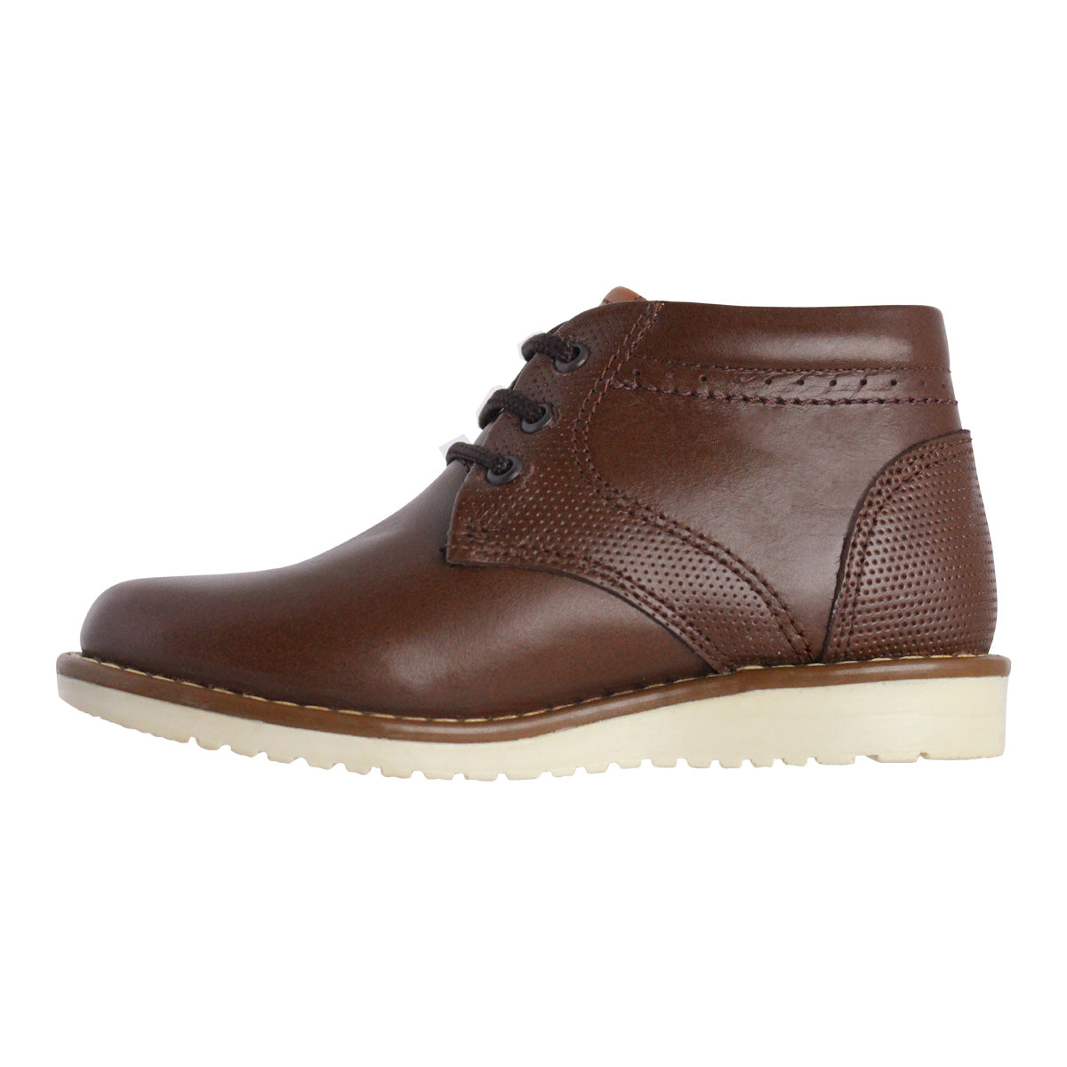 Bota Niño 6172 Piel Café con Cintas
