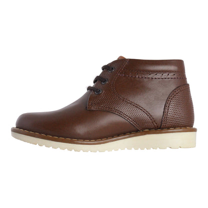 Bota Niño 6172 Piel Café con Cintas