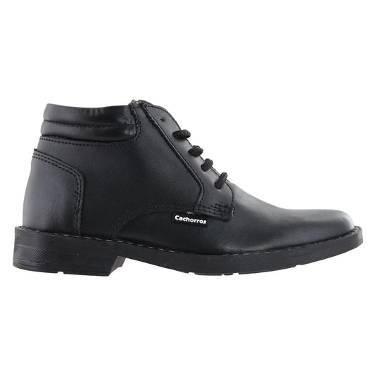 Botín Niño 6190 Piel Negro con Cintas