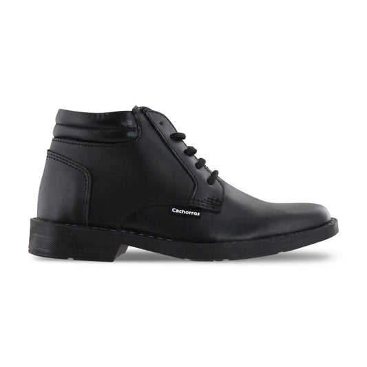 Botín Niño 6190 Piel Negro con Cintas