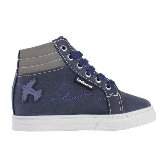 Bota Tenis Niño 62072 Azul Marino con Cintas