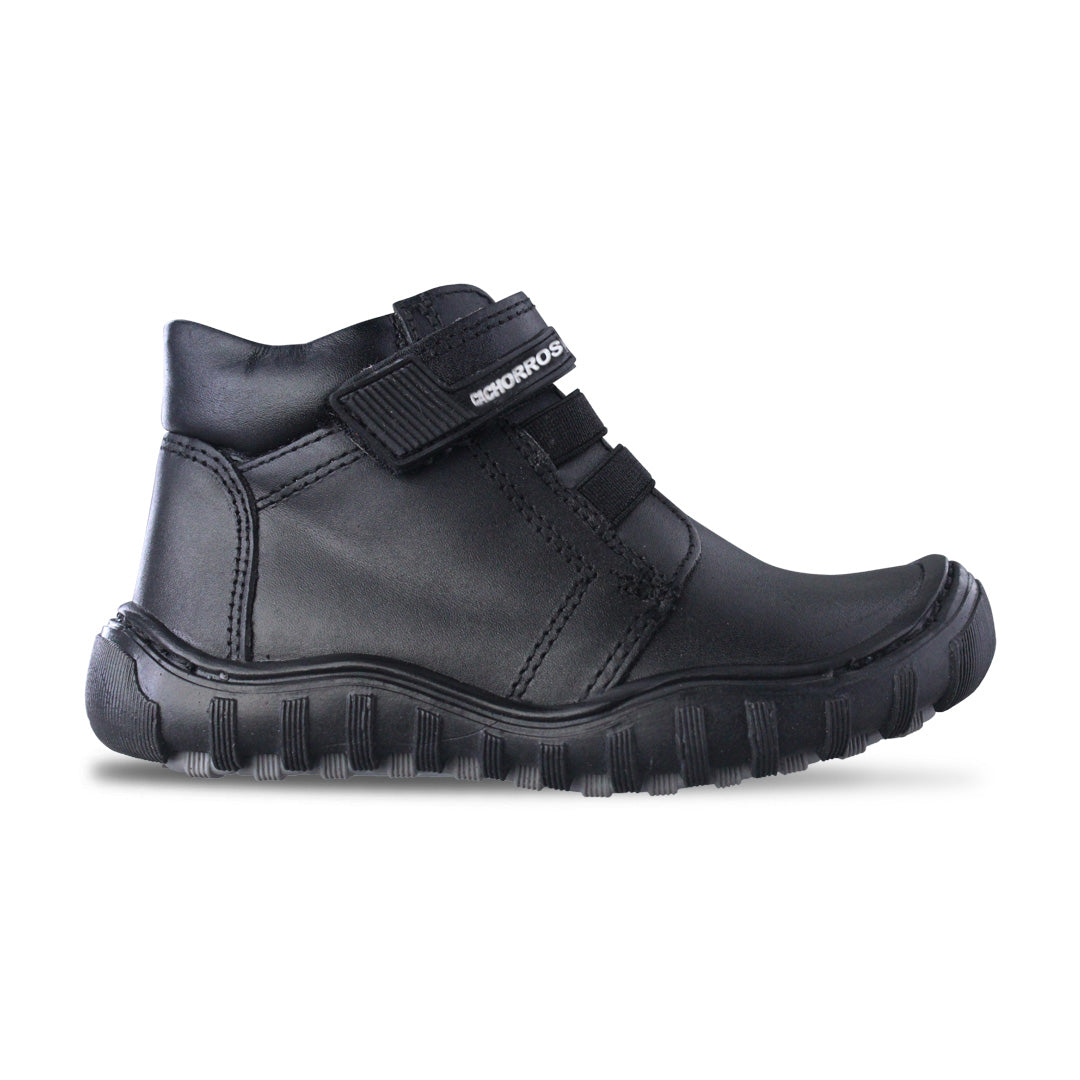 Bota Niño 6290 Piel Negro con Velcro