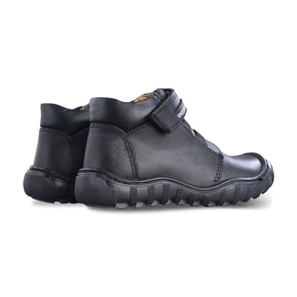 Bota Niño 6290 Piel Negro con Velcro